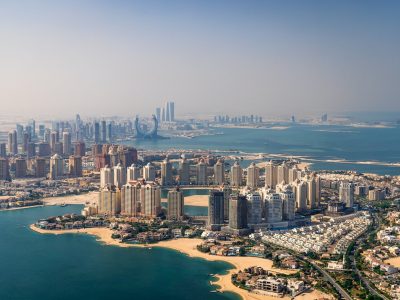 © Valentin Pacaut / The Explorers

2022, The Explorers, Qatar, aerial, Doha, The Pearl